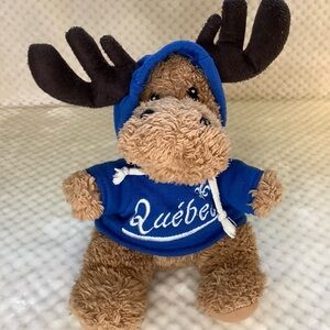 Creature Comforts Moose Plush 9 Inch Blue Québec Hoodie 🫎